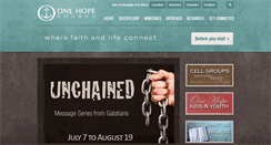 Desktop Screenshot of onehopechurchgigharbor.com