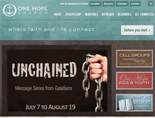 Tablet Screenshot of onehopechurchgigharbor.com